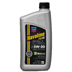 Chevron Havoline® 100% sintético 5W-30 | Caja 6x1/4 Gal